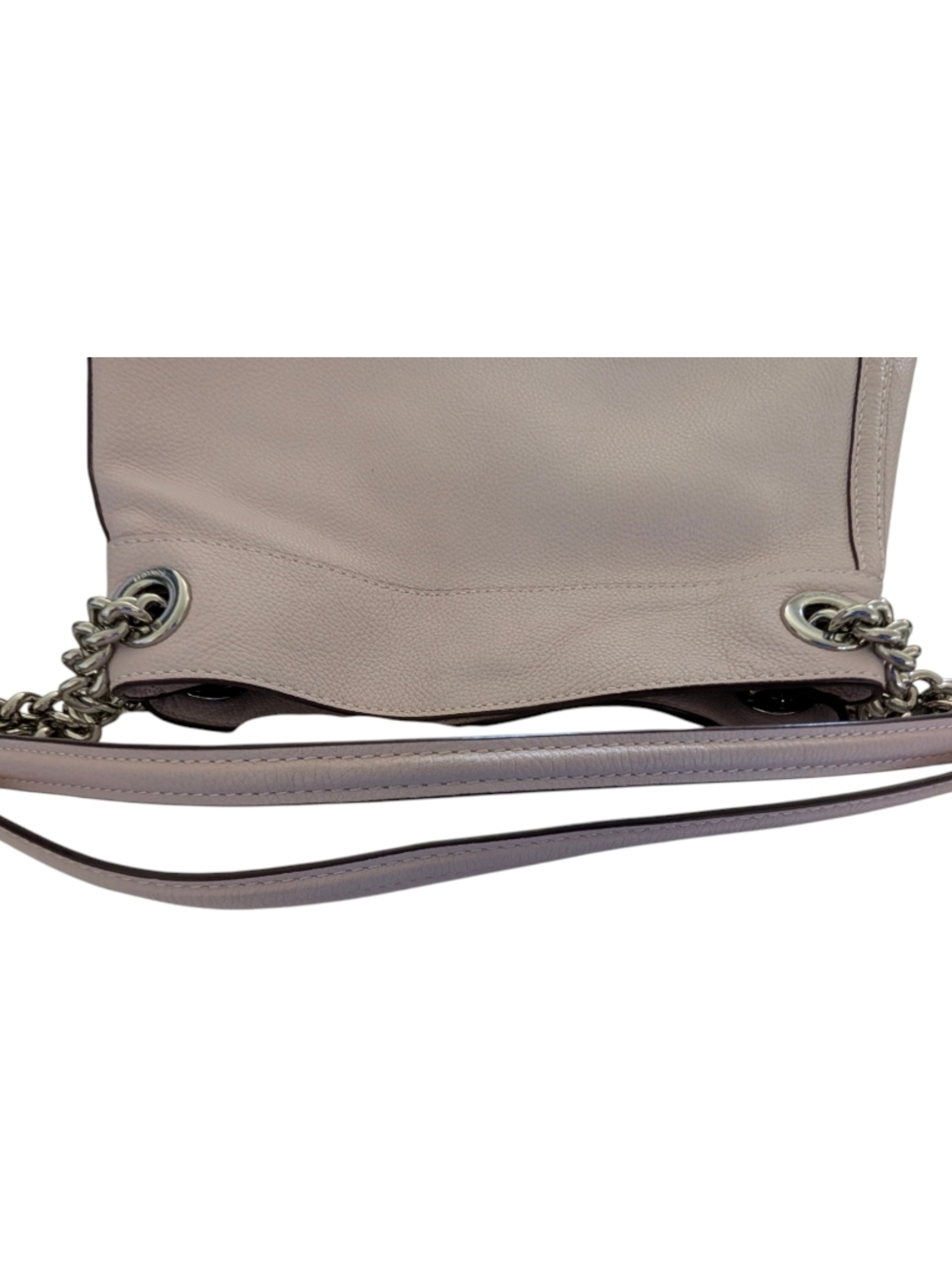 Coach Edie Soft Pink Pebbled Leather Shoulder Bag with Chain Straps. GWP - Picture 12 of 12